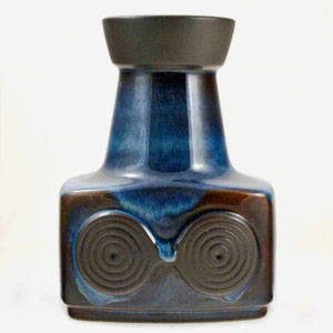 soholm einar johansen blue series double spiral vase # 3453